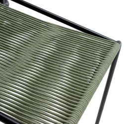 Rope and metal chair in mint green, 55 x 57 x 82 cm | Emily