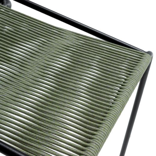 Rope and metal chair in mint green, 55 x 57 x 82 cm | Emily