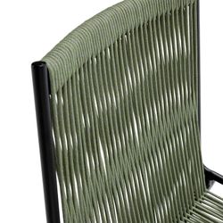 Rope and metal chair in mint green, 55 x 57 x 82 cm | Emily