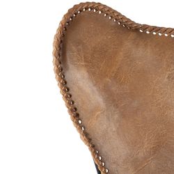 Cognac leather chair, 73x65x90 cm