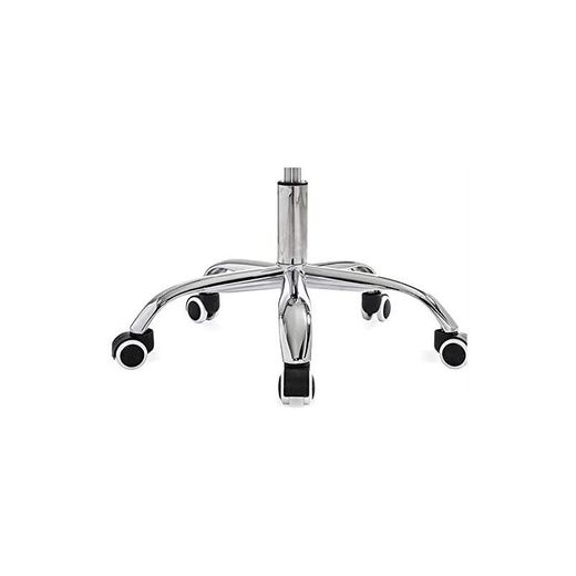 Silla de Escritorio con Ruedas Fiss de Tela y Metal Negra, 56x59x89/97 cm