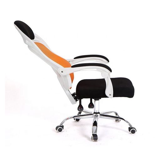 Krzesło biurkowe z tkaniny i metalu Linz na kółkach, 53x61x117/127 cm