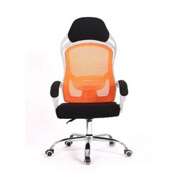 Krzesło biurkowe z tkaniny i metalu Linz na kółkach, 53x61x117/127 cm