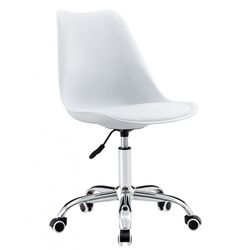 Silla de escritorio de polipropileno en blanco, 48 x 57 x 84-94 cm | Torre