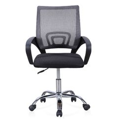 Krzesło do biurka z czarnej tkaniny, 60 x 60 x 90/102 cm | życie