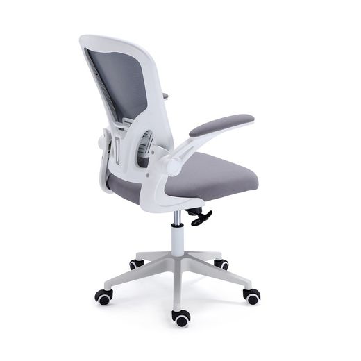 Grey/white fabric desk chair, 66 x 64 x 98/108 cm | Lexi