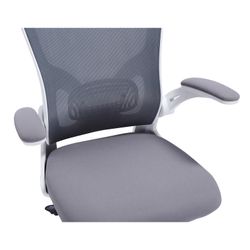 Grey/white fabric desk chair, 66 x 64 x 98/108 cm | Lexi