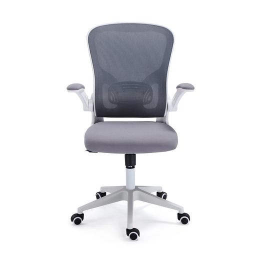 Grey/white fabric desk chair, 66 x 64 x 98/108 cm | Lexi