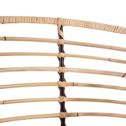 Stoel van natuurlijke vezels en natuurlijke/zwarte stof, 52x66x77cm