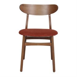 Essen stoel in naturel en terracotta, 50 x 49 x 78 cm | begrafenis