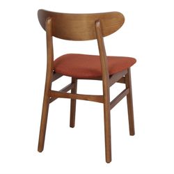 Essen stoel in naturel en terracotta, 50 x 49 x 78 cm | begrafenis