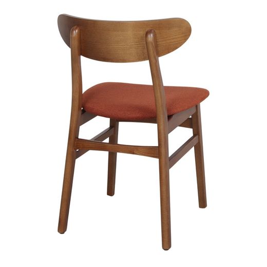 Essen stoel in naturel en terracotta, 50 x 49 x 78 cm | begrafenis