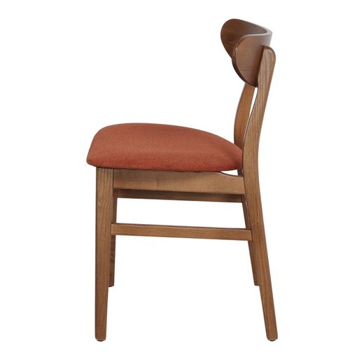 Essen stoel in naturel en terracotta, 50 x 49 x 78 cm | begrafenis