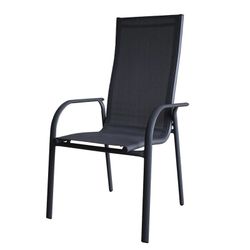 Cadeira de jardim Chillvert Portofino Alumínio 68x59x110 cm Cinza