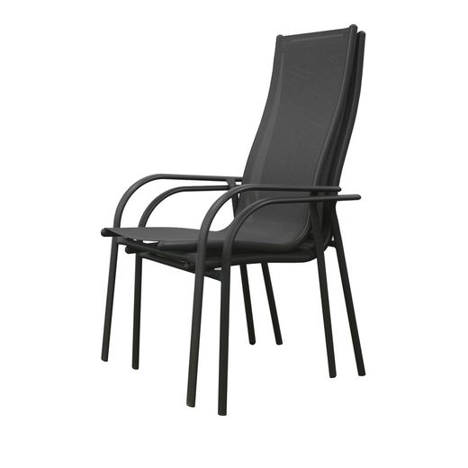 Cadeira de jardim Chillvert Portofino Alumínio 68x59x110 cm Cinza