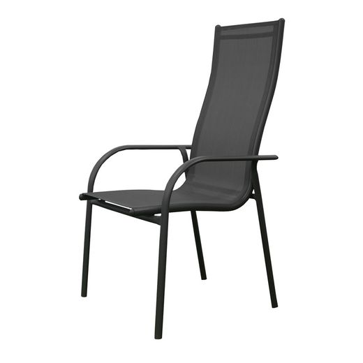 Cadeira de jardim Chillvert Portofino Alumínio 68x59x110 cm Cinza