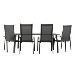 Cadeira de jardim Chillvert Portofino Alumínio 68x59x110 cm Cinza
