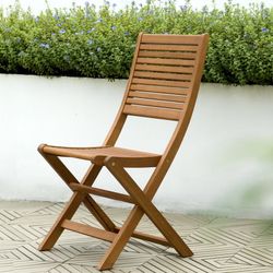 Chillvert Milan Folding Wooden Garden Chair 58x49x93 cm