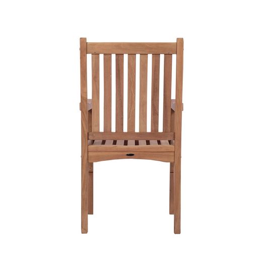 Havestol med arme af teaktræ i honning, 54 x 58,5 x 98,5 cm | Danao
