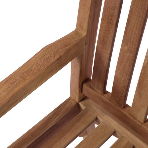 Havestol med arme af teaktræ i honning, 54 x 58,5 x 98,5 cm | Danao