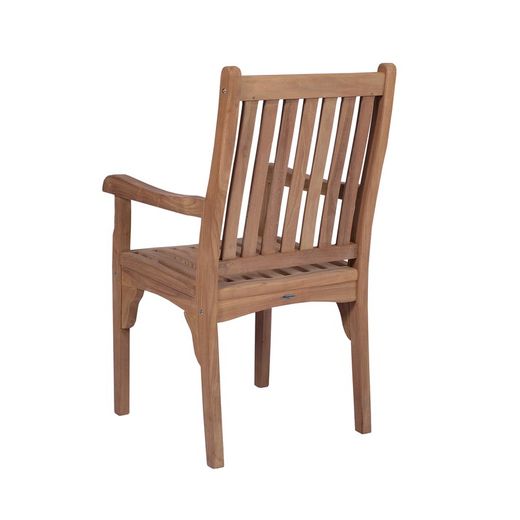 Havestol med arme af teaktræ i honning, 54 x 58,5 x 98,5 cm | Danao