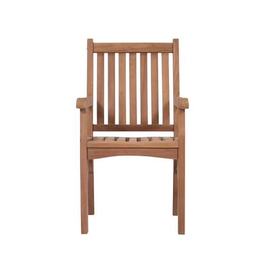 Havestol med arme af teaktræ i honning, 54 x 58,5 x 98,5 cm | Danao