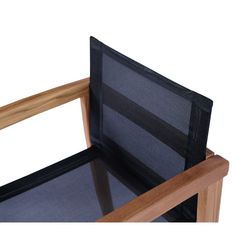 Garden dining set in honey teak and black Batyline | Danao + Candon