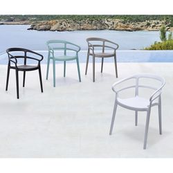 Garden chair with polypropylene arms in aquamarine, 57 x 52.5 x 76.5 cm | Surf