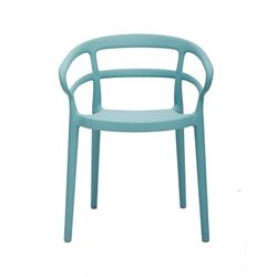 Garden chair with polypropylene arms in aquamarine, 57 x 52.5 x 76.5 cm | Surf