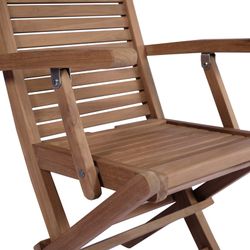 Garden dining set in honey-colored teak | Mati XL