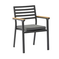 Sedia da giardino in alluminio antracite, 56,5 x 56 x 83,5 cm | Broome