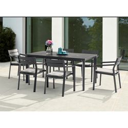 Garden dining set in anthracite aluminum | Boori