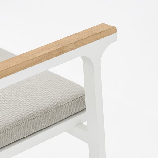 Set da pranzo da giardino in alluminio bianco | Noosa + Broome