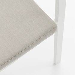 Garden dining set in white aluminum and teak | Sidney + Broome