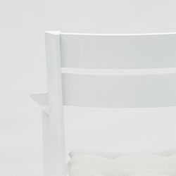 Aluminum garden chair in white and light gray, 56 x 58 x 79 cm | Boori