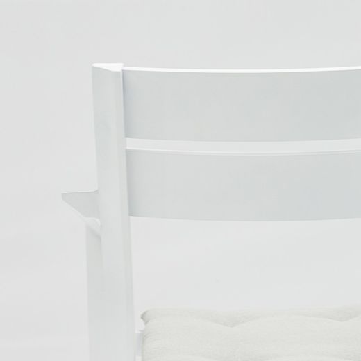 Aluminum garden chair in white and light gray, 56 x 58 x 79 cm | Boori