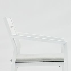 Aluminum garden chair in white and light gray, 56 x 58 x 79 cm | Boori