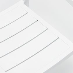 Aluminum garden chair in white and light gray, 56 x 58 x 79 cm | Boori