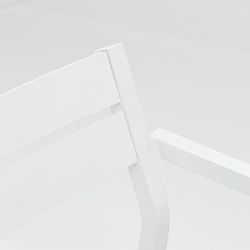 Aluminum garden chair in white and light gray, 56 x 58 x 79 cm | Boori