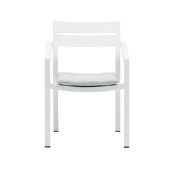 Aluminum garden chair in white and light gray, 56 x 58 x 79 cm | Boori