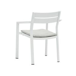 Sedia da giardino in alluminio bianco e grigio chiaro, 56 x 58 x 79 cm | Boori
