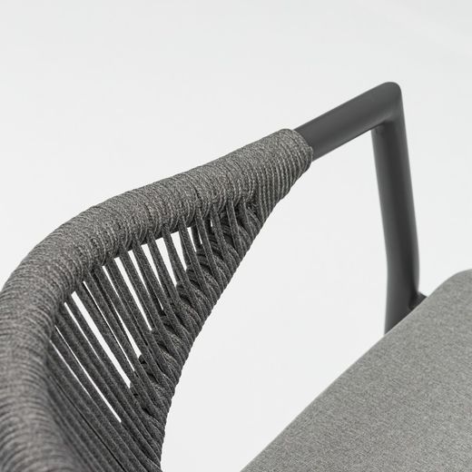 Conjunto de jantar para jardim em alumínio antracite | Boori + Ross