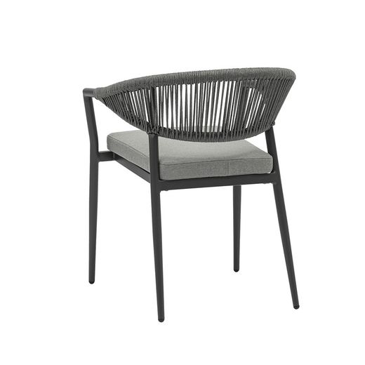 Conjunto de jantar para jardim em alumínio antracite | Boori + Ross