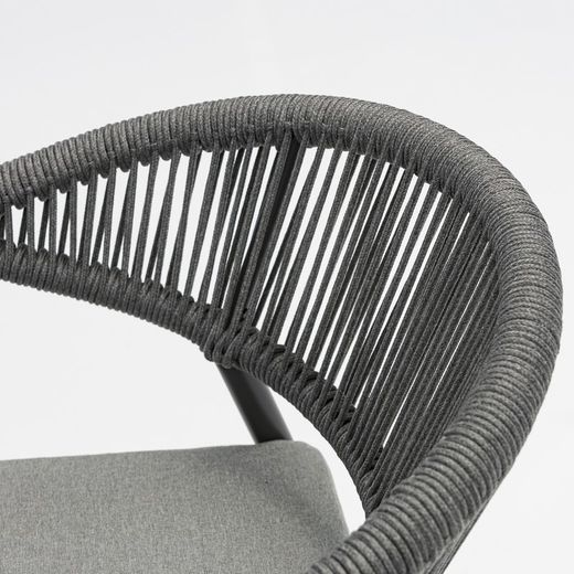 Conjunto de jantar para jardim em alumínio antracite | Boori + Ross