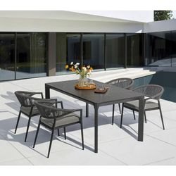 Garden dining set in anthracite aluminum | Boori + Ross