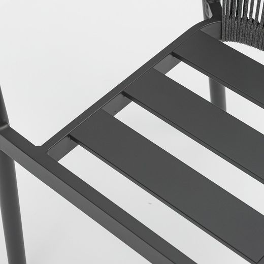 Set da pranzo da giardino in alluminio antracite | Boori+Moana