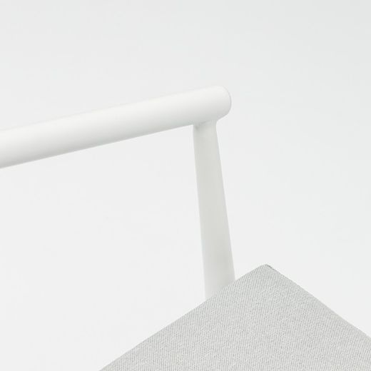 Garden dining set in white aluminum | Boori + Moana