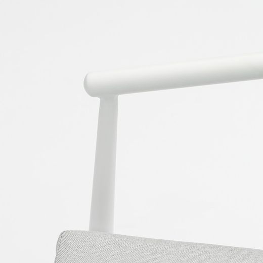 Garden dining set in white aluminum | Boori + Moana