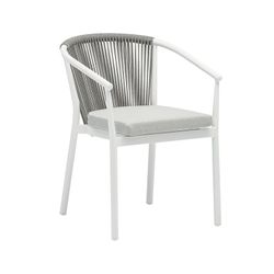 Garden dining set in white aluminum | Boori + Moana