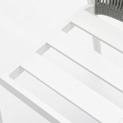 Garden dining set in white aluminum | Boori + Moana